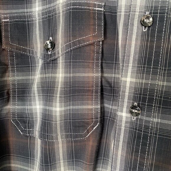 TILLEY Made in Canada Button Up Long Sleeve Plaid Shirt, Mens Size Medium - Picture 3 of 7